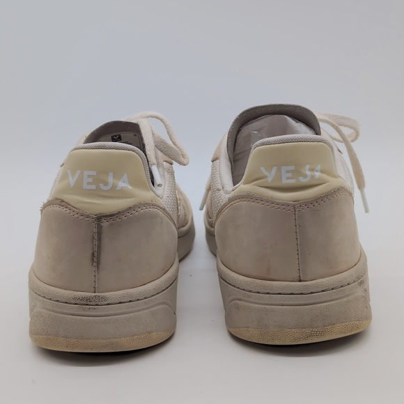 Veja Sz 9 V-10 J-MESH JUTE WHITE Off-White Sneakers - Picture 5 of 9